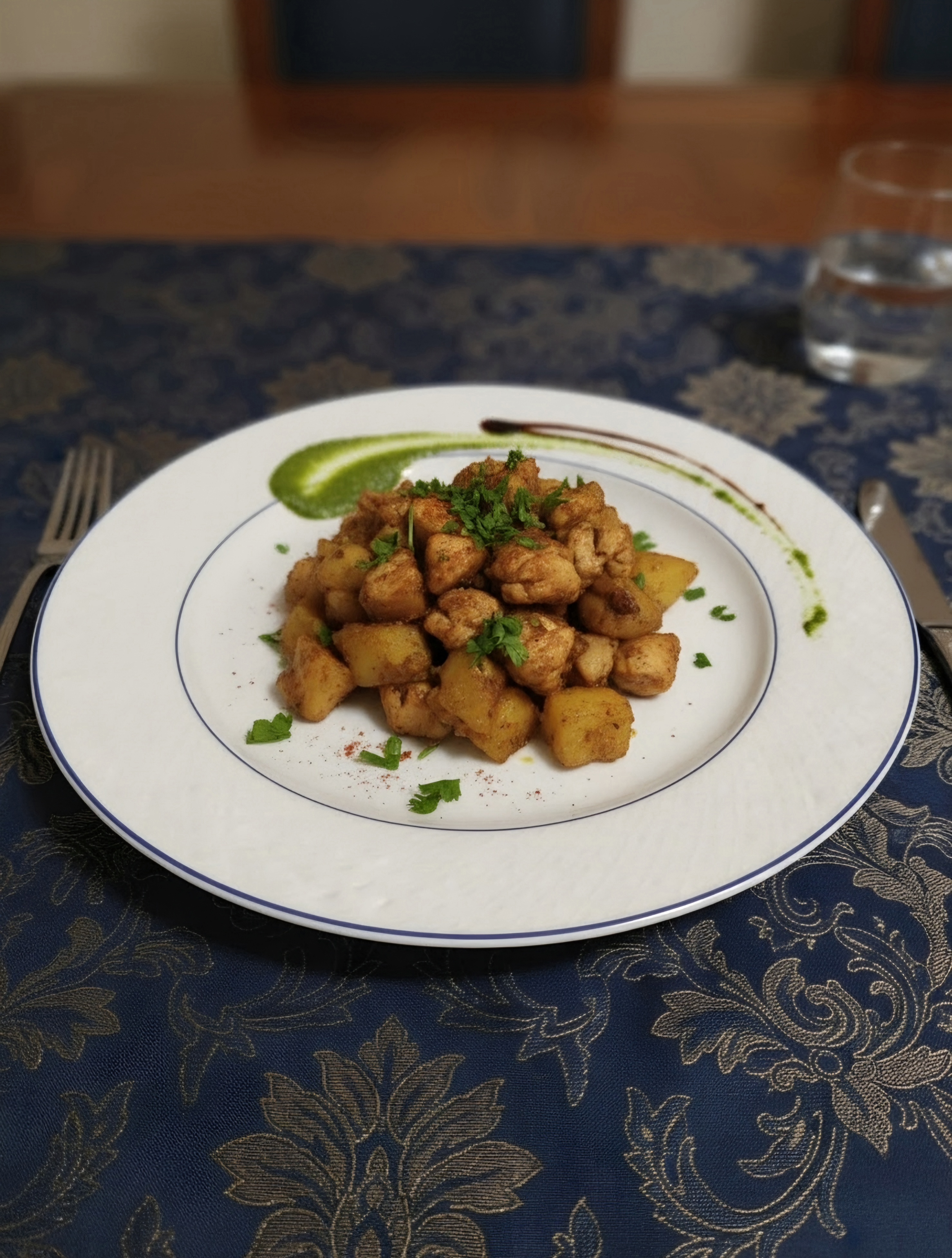 Salteado de pollo con patatas al Pedro Ximénez
