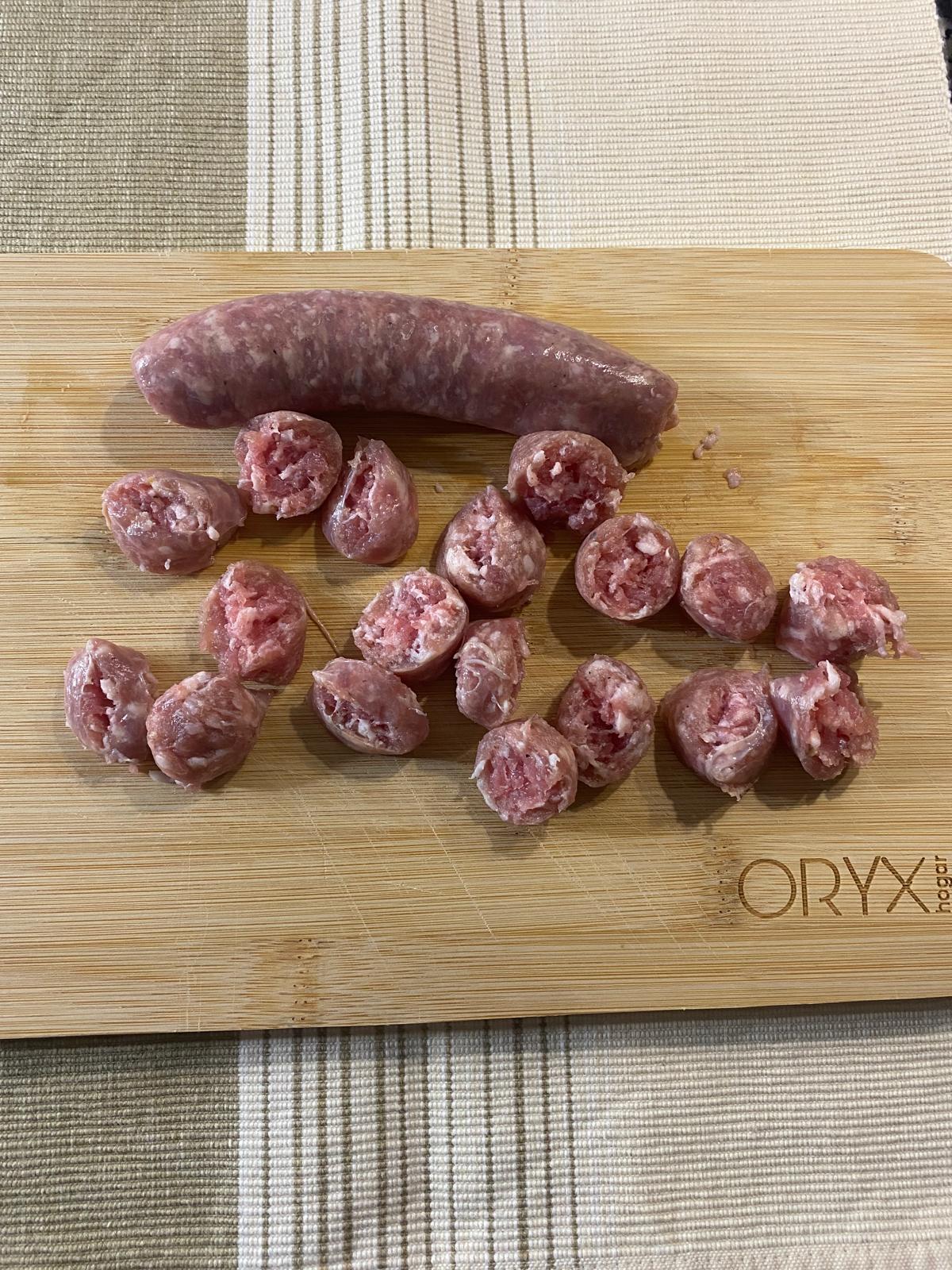 Tortilla de longaniza y alubias