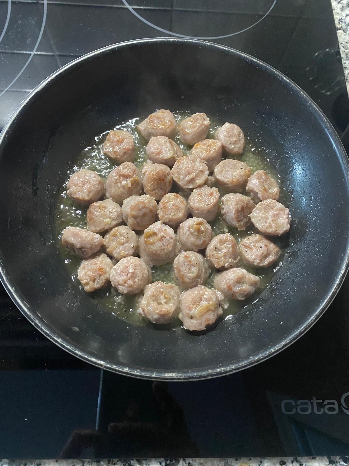 Tortilla de longaniza y alubias